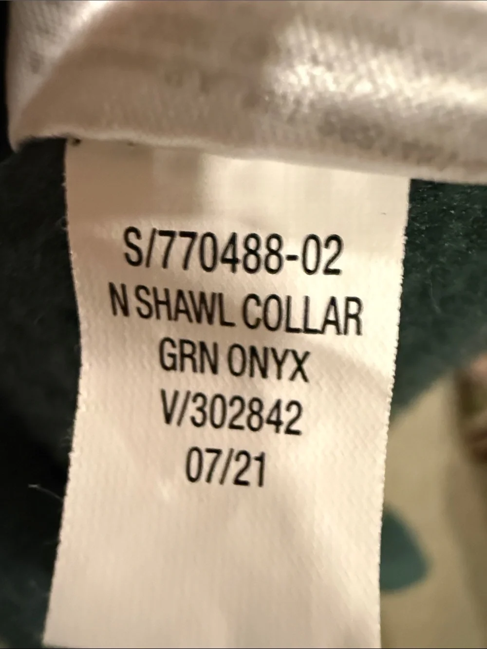 Old Navy Onyx Green Shawl Collar Button Pullover Sweater Size M/8